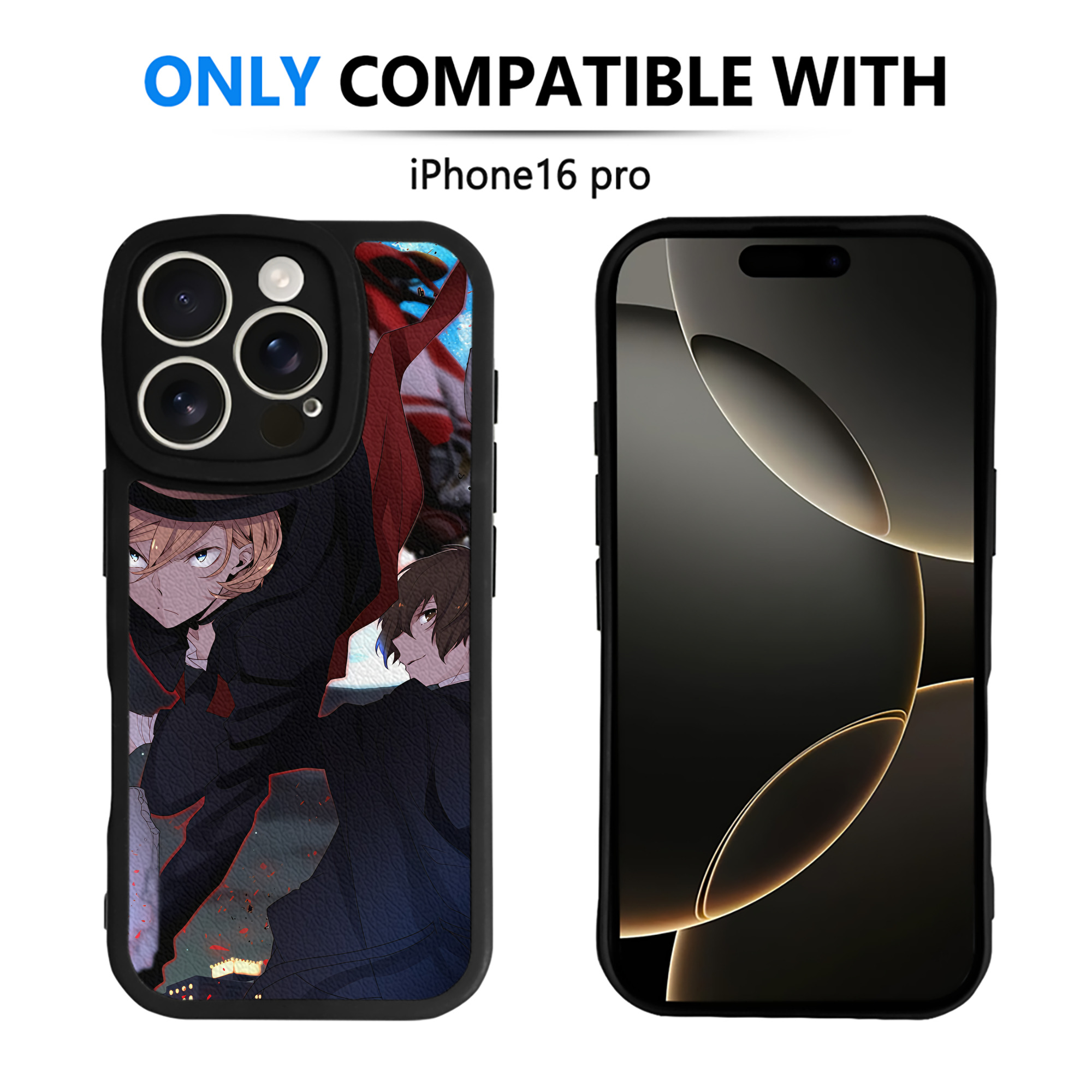 （画像用） 文豪ストレイドッグス Bungo Stray Dogs 【iPhone 16シリーズ対応】シリコンスマホケース（レザー調） 材質：シリコン